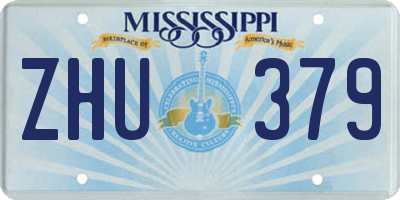 MS license plate ZHU379