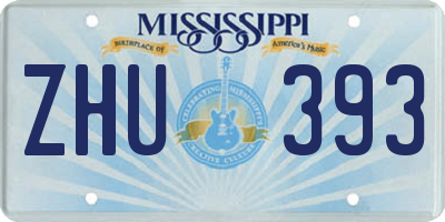 MS license plate ZHU393