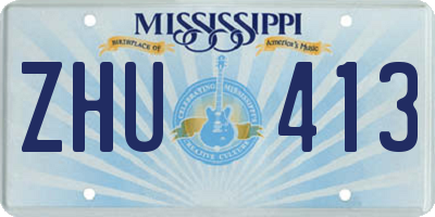 MS license plate ZHU413