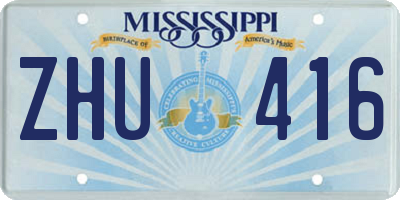 MS license plate ZHU416