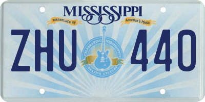 MS license plate ZHU440