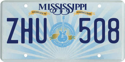 MS license plate ZHU508