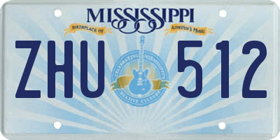 MS license plate ZHU512