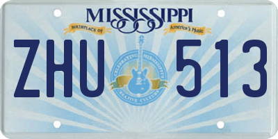 MS license plate ZHU513