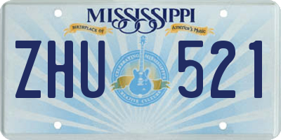 MS license plate ZHU521