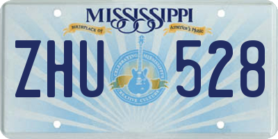 MS license plate ZHU528