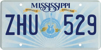 MS license plate ZHU529