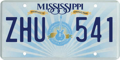 MS license plate ZHU541