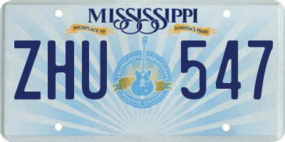 MS license plate ZHU547