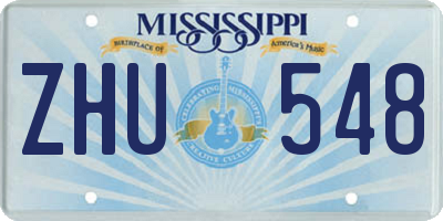 MS license plate ZHU548