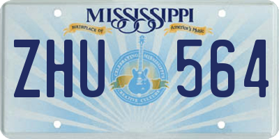 MS license plate ZHU564