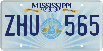 MS license plate ZHU565