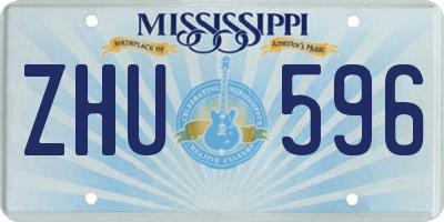MS license plate ZHU596