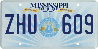 MS license plate ZHU609