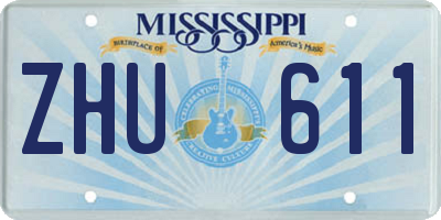 MS license plate ZHU611