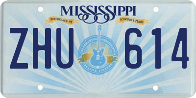MS license plate ZHU614