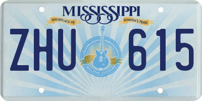 MS license plate ZHU615