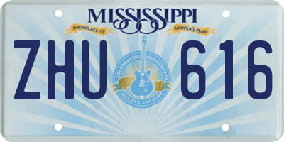 MS license plate ZHU616