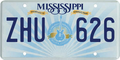 MS license plate ZHU626