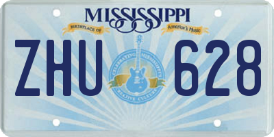 MS license plate ZHU628