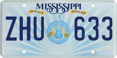 MS license plate ZHU633