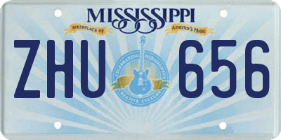 MS license plate ZHU656