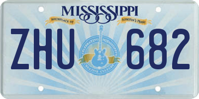 MS license plate ZHU682