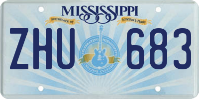 MS license plate ZHU683