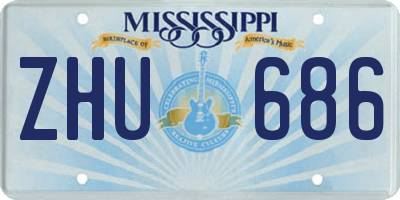 MS license plate ZHU686