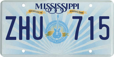 MS license plate ZHU715