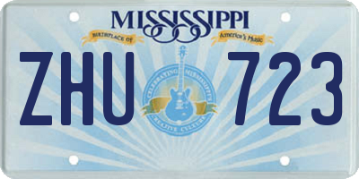 MS license plate ZHU723