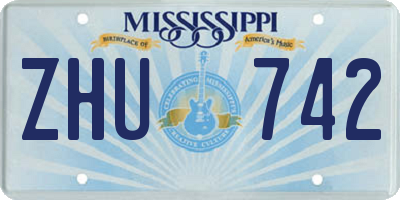 MS license plate ZHU742