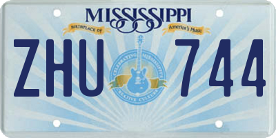 MS license plate ZHU744