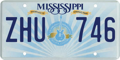 MS license plate ZHU746