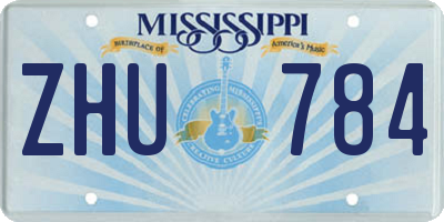 MS license plate ZHU784