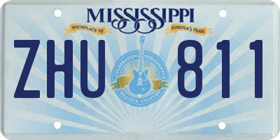 MS license plate ZHU811