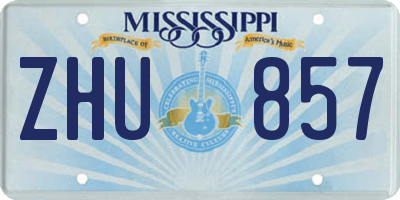 MS license plate ZHU857