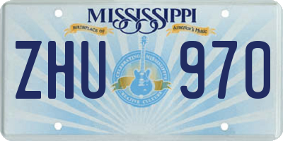 MS license plate ZHU970