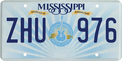 MS license plate ZHU976