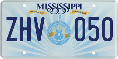 MS license plate ZHV050