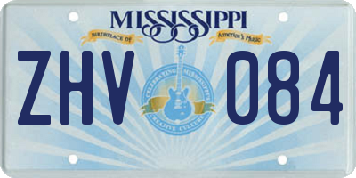 MS license plate ZHV084