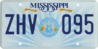 MS license plate ZHV095