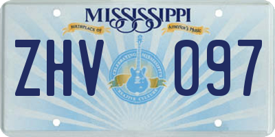 MS license plate ZHV097