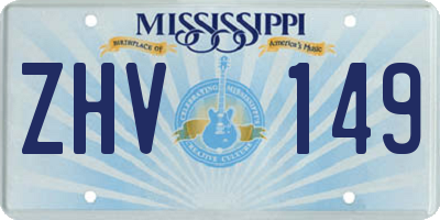 MS license plate ZHV149