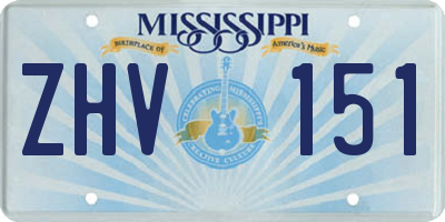 MS license plate ZHV151