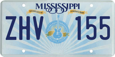 MS license plate ZHV155