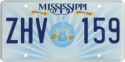 MS license plate ZHV159