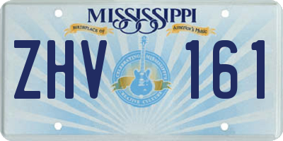 MS license plate ZHV161