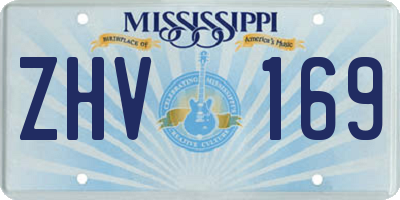 MS license plate ZHV169