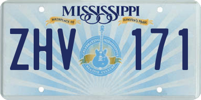 MS license plate ZHV171